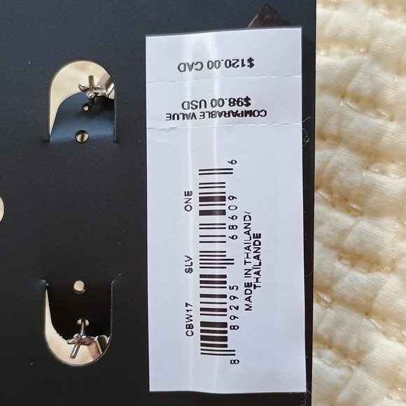 Coach Silver Tone Hoop Earrings - Picture 4 of 8